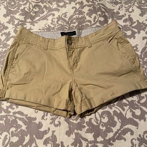 Aeropostale Khaki Twill Midi Shorts